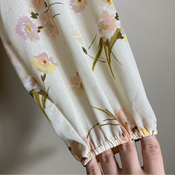 Madewell Cate Floral Print Mini Long Sleeve Dress in Carnation - Picture 10 of 14